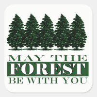 Forest Be With You Funny Sticker