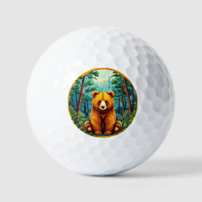 🐻 Forest Bear Golf Play Charm Set 🐻 Balls (Front)