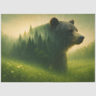 Forest Bear Landscape – Wildlife Nature Decoupage Tissue Paper