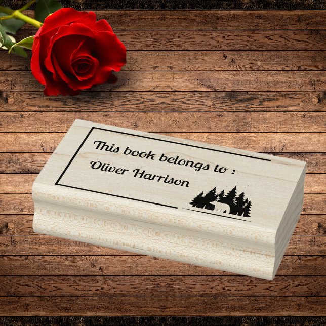 Forest Bear 'This Book Belongs To' Custom Stamp (Creator Uploaded)
