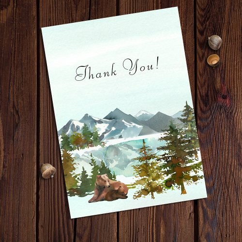 Forest Bears Thank You Invitation
