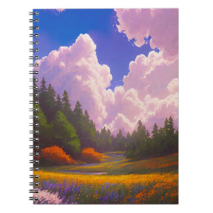 Forest Beneath a Moody Cloudy Sky Notebook