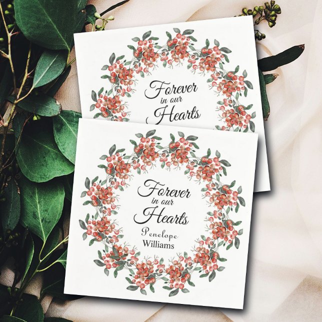 Forest Berries In Loving Memory Napkins (Creator Uploaded)