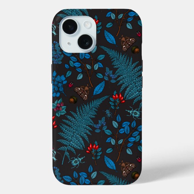 Forest berries, leaves and bugs 1 Case-Mate iPhone case (Back)