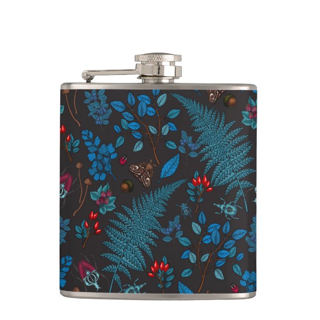 Forest berries, leaves and bugs 1 flask (Front)