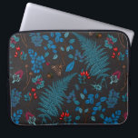 Forest berries, leaves and bugs 1 laptop sleeve<br><div class="desc">Hand-drawn vector pattern with forest leaves,  ferns,  various berries ,  beetles and moths</div>