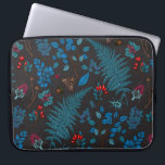 Forest berries, leaves and bugs 1 laptop sleeve<br><div class="desc">Hand-drawn vector pattern with forest leaves,  ferns,  various berries ,  beetles and moths</div>