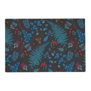 Forest berries, leaves and bugs 1 placemat