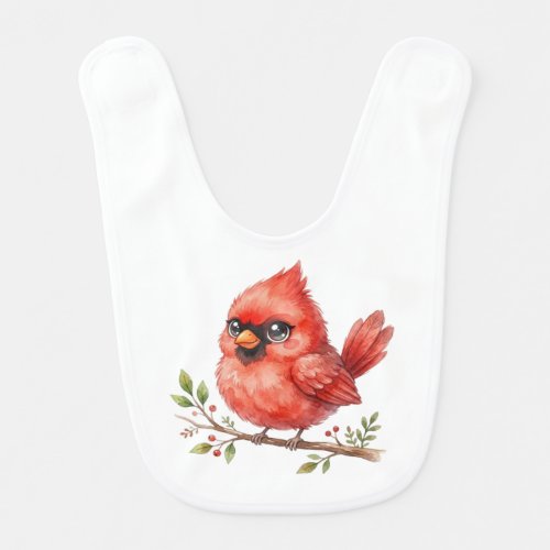 Forest Bird-Cute Cardinal Baby Bib