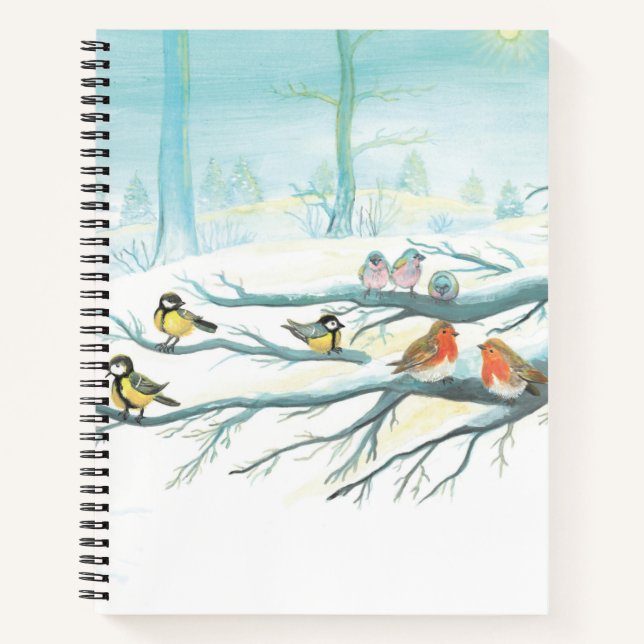 Forest birds in winter notebook (Front)
