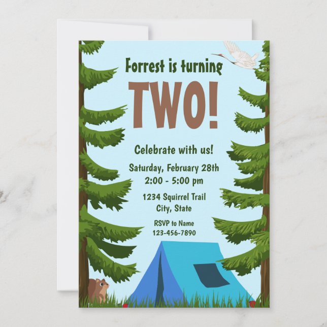Forest Birthday Invitation (Front)