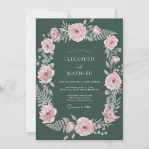 Forest Blush Foliage Eucalyptus Wedding Invitation