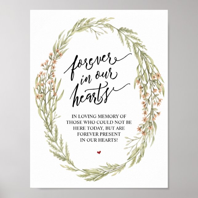 Forest Bouquets Forever in our heart Memorial Sign (Front)