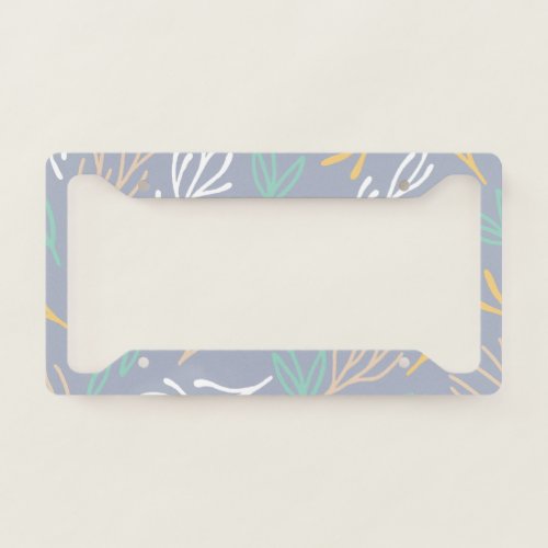 Forest Branches Pastel Leaves Nature Lover Camp License Plate Frame
