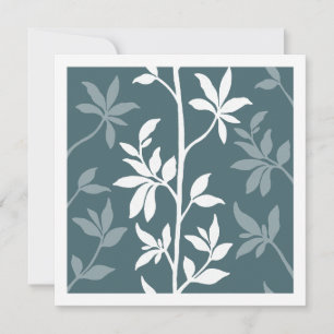 Forest Breeze Botanical Illustration green Art Note Card