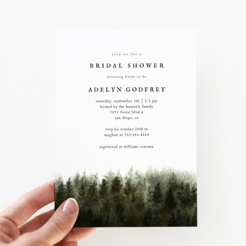 Forest Bridal Shower  Invitation