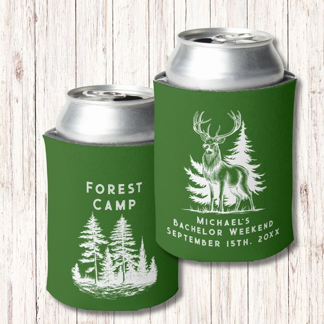 Forest Buck Trees Bachelor Weekend Can Cooler (Creator Uploaded)