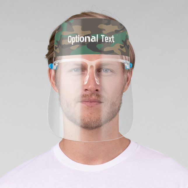 Forest Camo Personalized For Him Face Shield (Insitu)