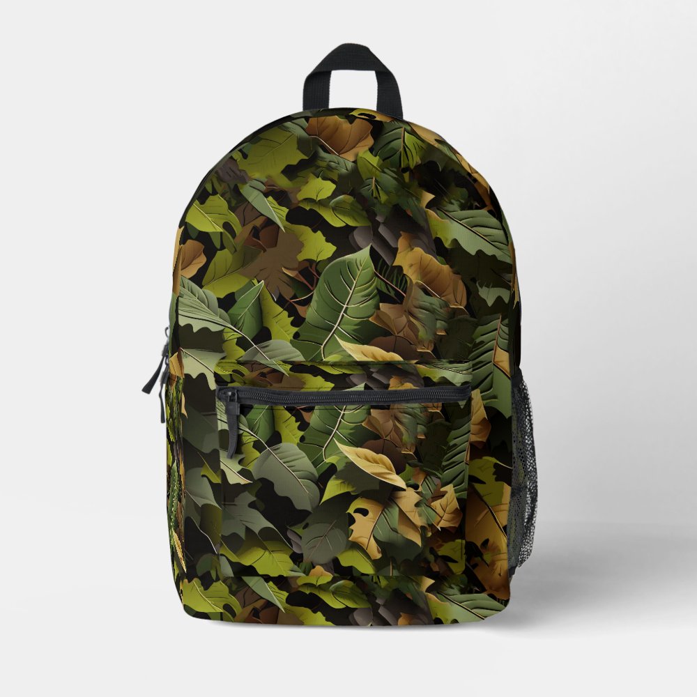 Forest Camo Custom Name Printed Backpack