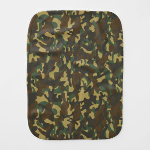 Forest Camouflage Baby Burp Cloth