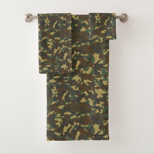 Forest Camouflage  Bath Towel Set