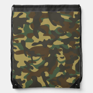 Forest Camouflage  Drawstring Bag