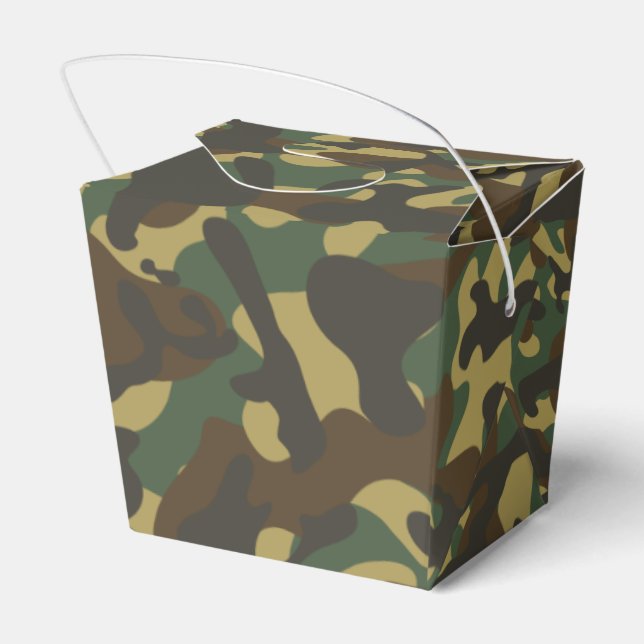 Forest Camouflage  Favor Boxes (Back Side)