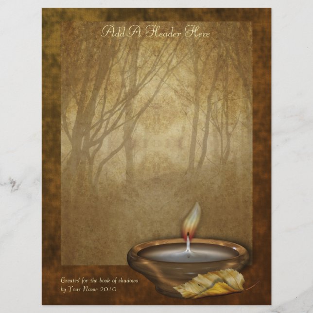 Forest Candle Writing Paper (Front)
