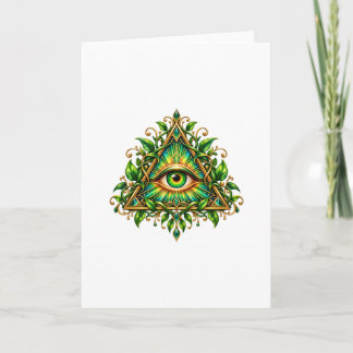 Forest Canopy All-Seeing Eye Greeting Card
