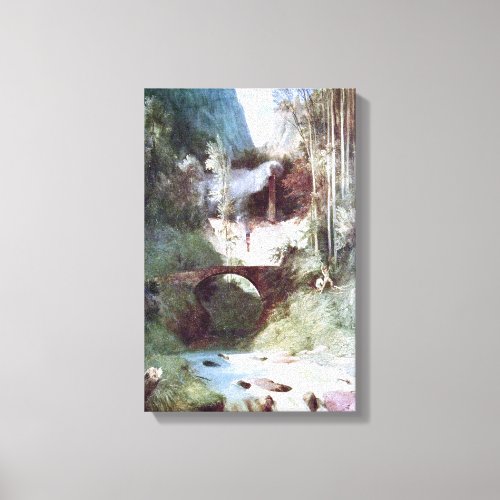 Forest Canyon by Carl Blechen Canvas Print