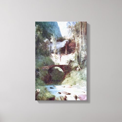 Forest Canyon by Carl Blechen Canvas Print