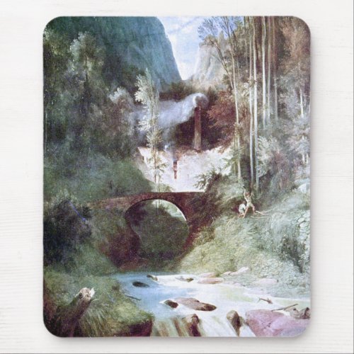 Forest Canyon by Carl Blechen Mouse Pad
