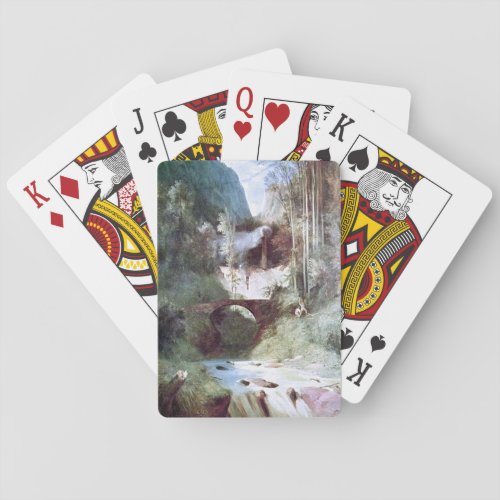 Forest Canyon by Carl Blechen Playing Cards