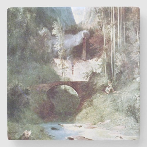 Forest Canyon by Carl Blechen Stone Coaster