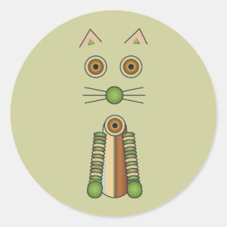 Forest Cat Classic Round Sticker
