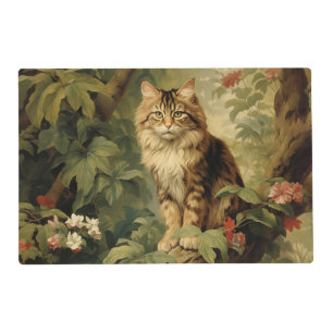 Forest Cat in Lush Foliage Placemat