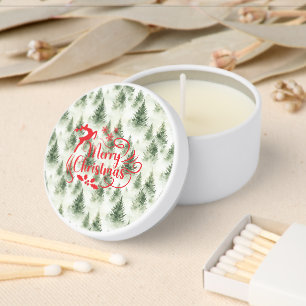 Forest Christmas Trees Merry Christmas  Mini Candle Favors