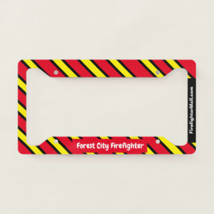 Forest City Firefighter fun License Plate Frame