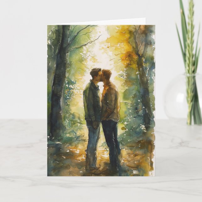 Forest Clearing Embrace Card (Front)