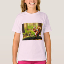 Forest Companions – Squirrel, Chipmunk & Bird T-Shirt