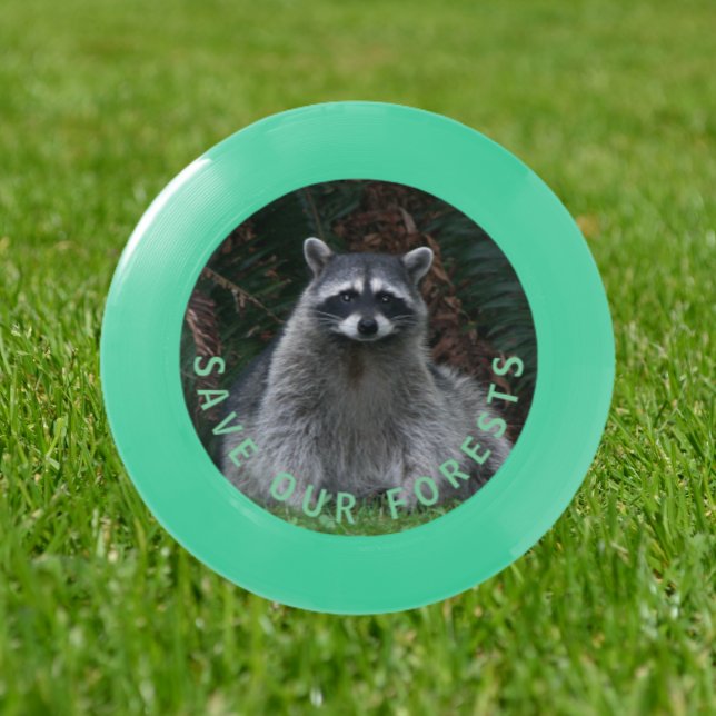 Forest Conservation Raccoon Wildlife Photo Wham-O Frisbee (In Situ Outside)
