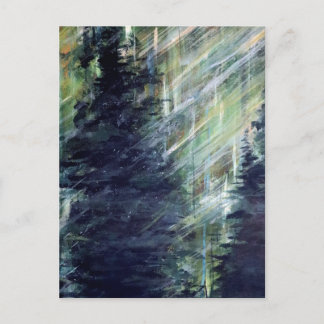 Forest Countenance Woods Green Tree Abstract       Postcard