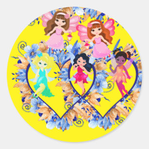 forest creatures classic round sticker