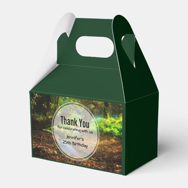 Forest Creek Beautiful Nature Landscape Photo Favor Boxes (Front Side)