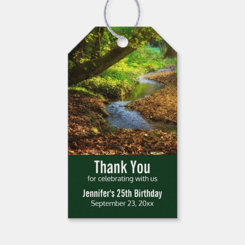 Forest Creek Beautiful Nature Landscape Photo Gift Tags