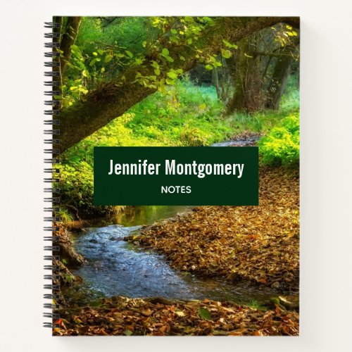 Forest Creek Beautiful Nature Landscape Photo Notebook