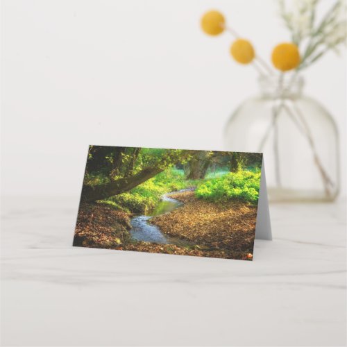 Forest Creek Beautiful Nature Landscape Photo Place Card