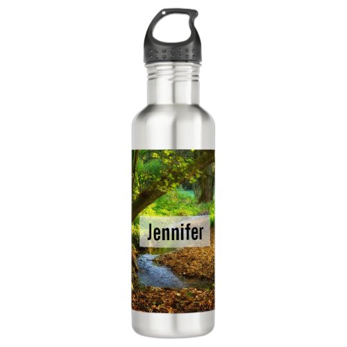 Forest Creek Beautiful Nature Landscape Photo Stainless Steel Water Bottle