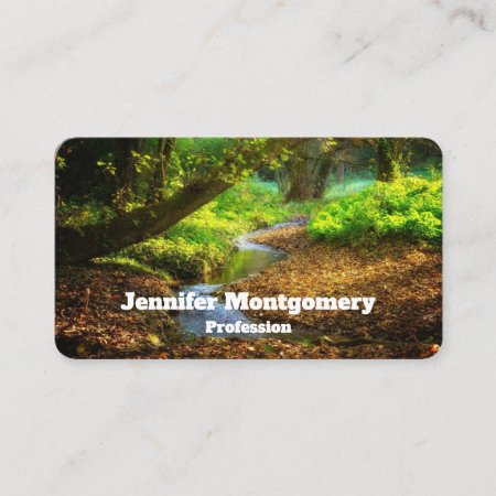Forest Creek Beautiful Nature Photograph Business Card
