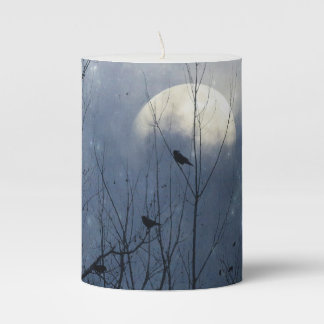 Forest Crows Pillar Candle